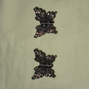Vintage Rhinestone Hair Clips
